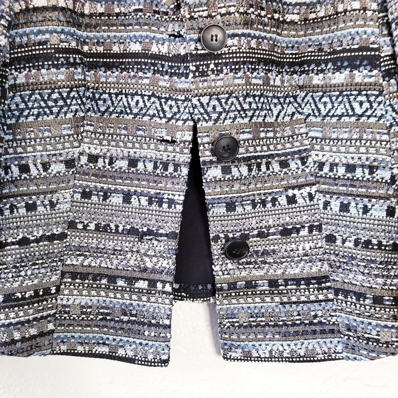 LAFAYETTE 148 NY Blue Tweed Bouclé Jacket Blazer - Picture 4 of 11